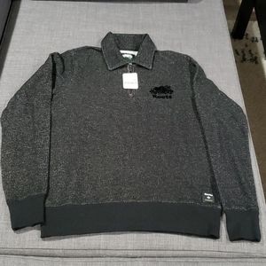 Roots Dark Gray Heathered Quarter-Zip Sweater